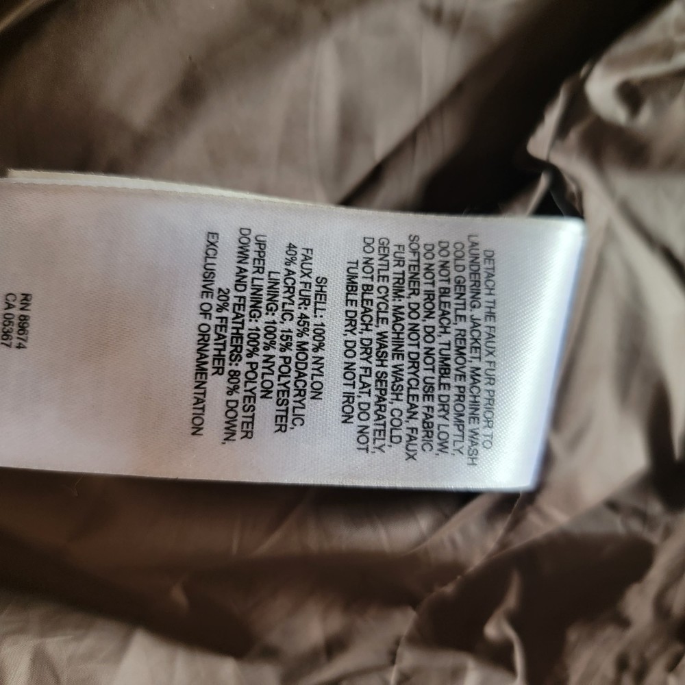 Mountain Hard Wear Brown Long Trench Down Puffer Coat - XS - Picture 8 of 11